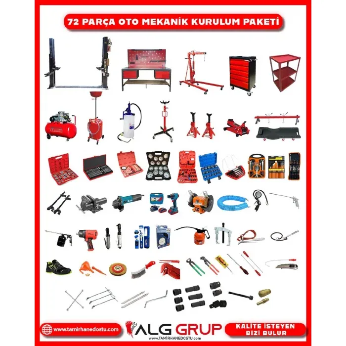 75 Parça Oto Mekanik Kurulum Paketi – Tam Otomatik Lift Uyumlu Profesyonel Set